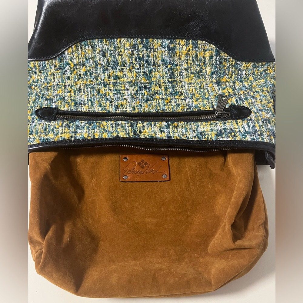 Patricia Nash Black and Yellow Tweed Shoulder Bag - Picture 11 of 16